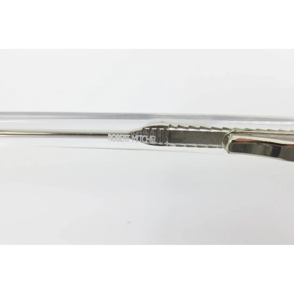Robert Mitchell RM 202117 CR Clear Round Eyeglass Frames 51-19-140 Silver Core